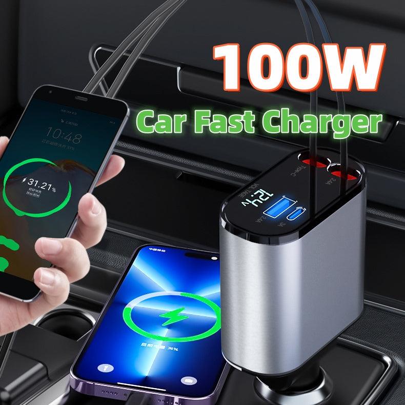 LightningDrive 100W Metal Car Charger - staple stone